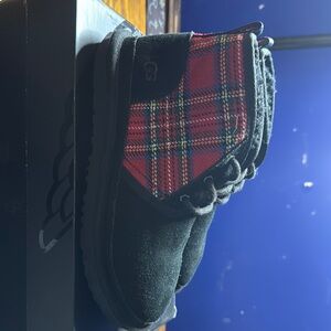 UGG Black and Red Checkered Boots